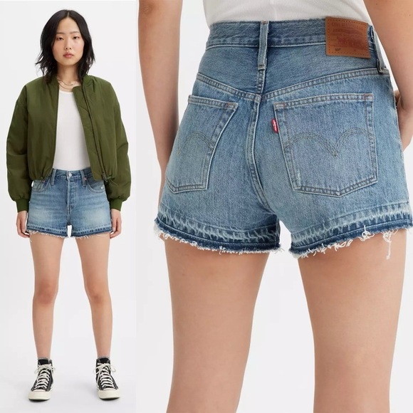 Levi's Premium 501 Original Fit High Rise Shorts Sz 30